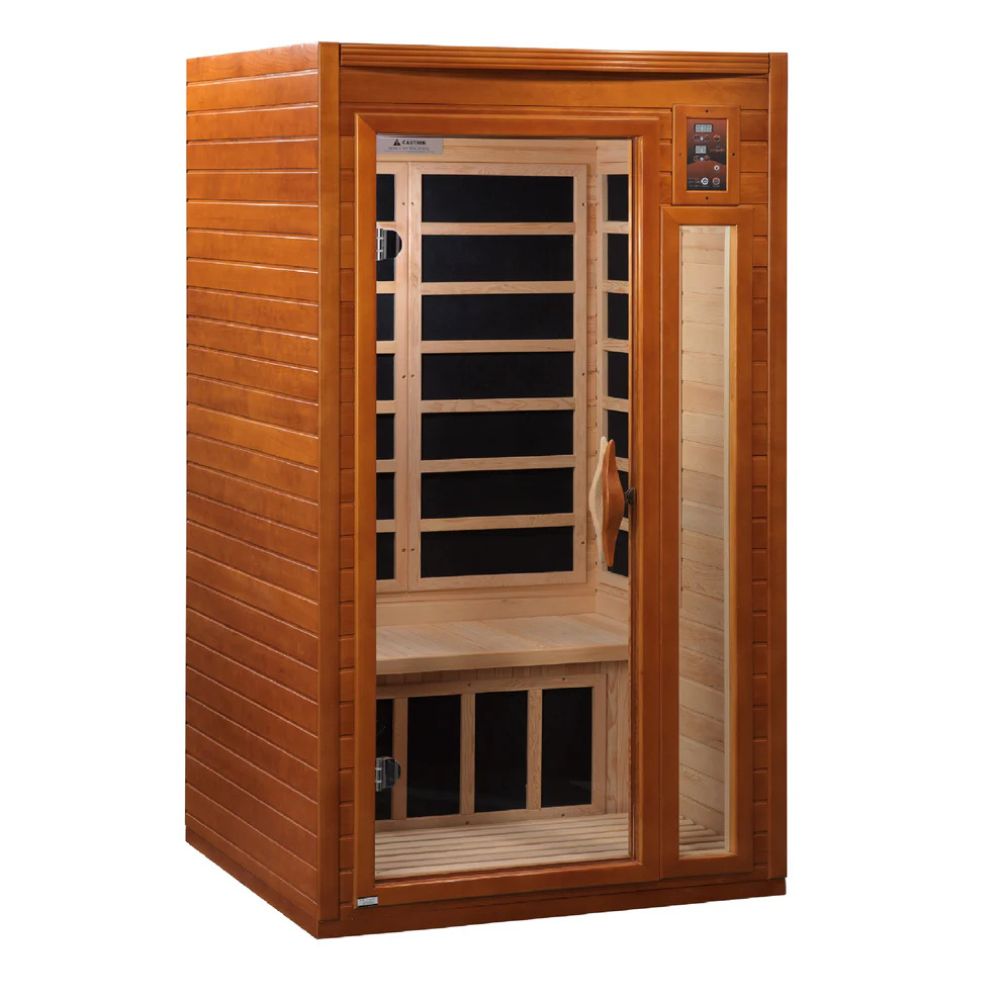 Dynamic Barcelona Elite 1-2-Person Ultra Low EMF FAR Infrared Sauna (Hemlock)