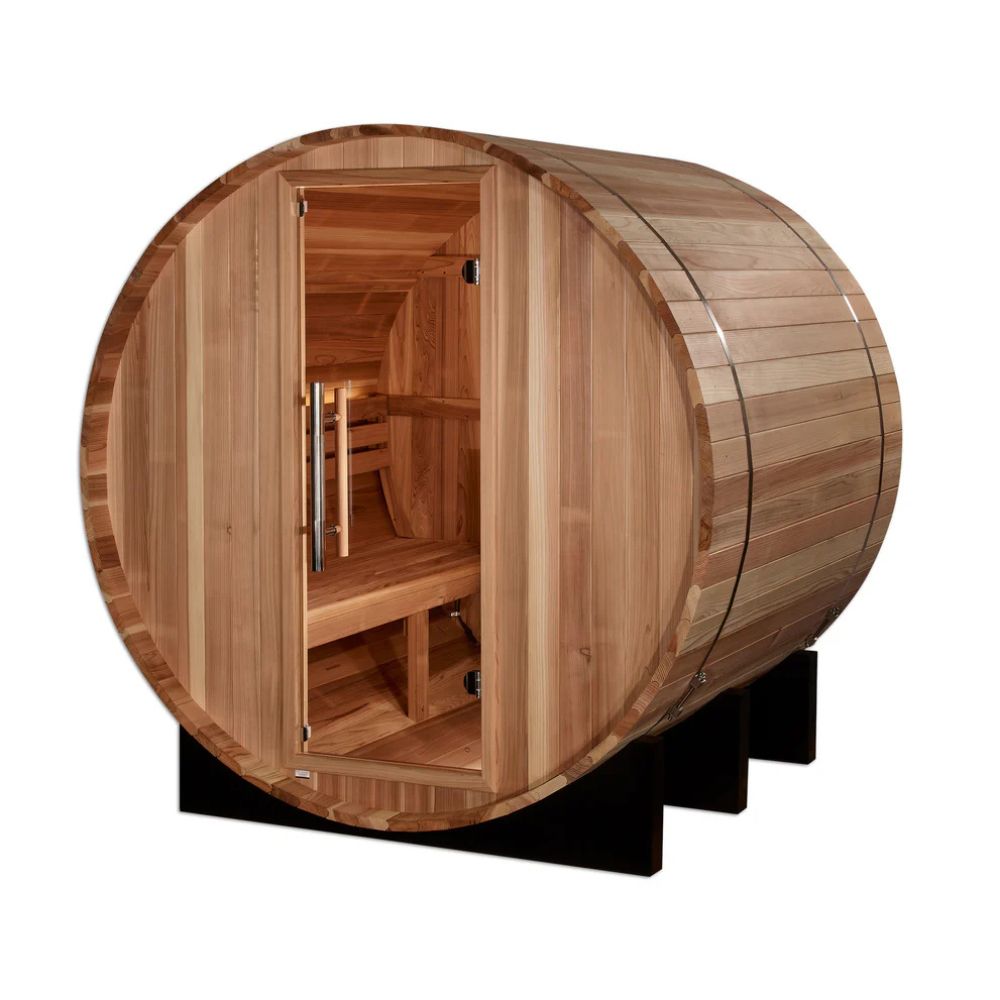 Golden Designs St. Moritz 2-Person Outdoor Traditional Barrel Sauna (Cedar)