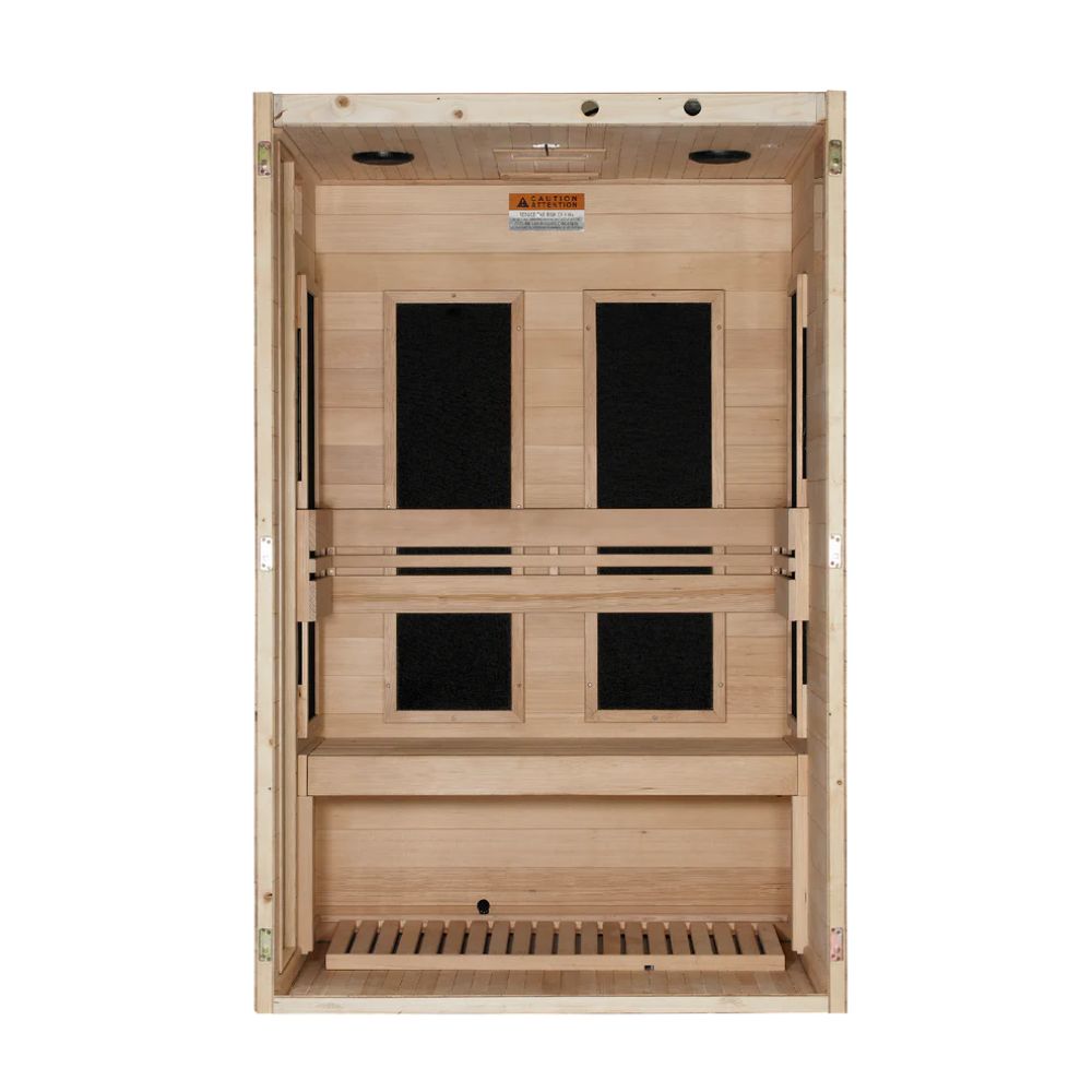 Dynamic Lucca 2-Person Low EMF FAR Infrared Sauna (Hemlock)