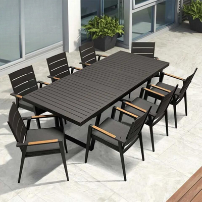 9-Piece Black Patio Dining Set