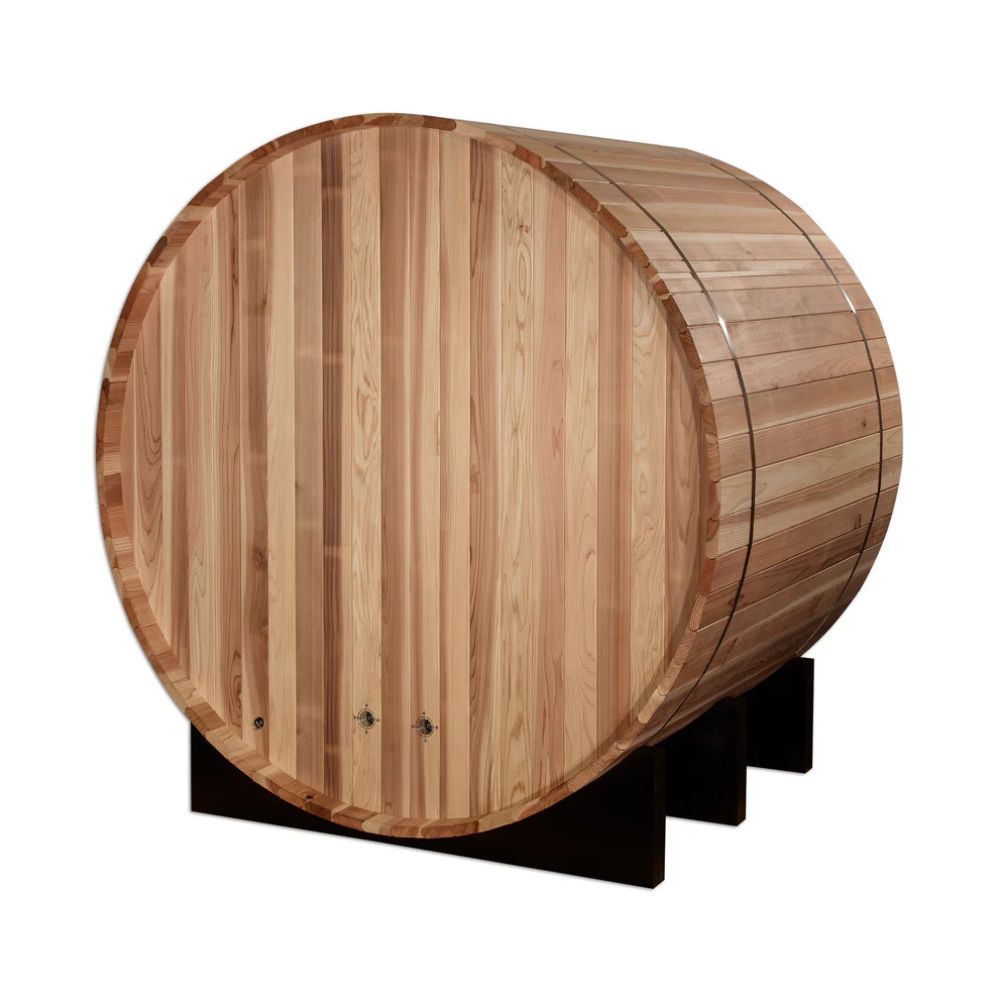 Golden Designs St. Moritz 2-Person Outdoor Traditional Barrel Sauna (Cedar)