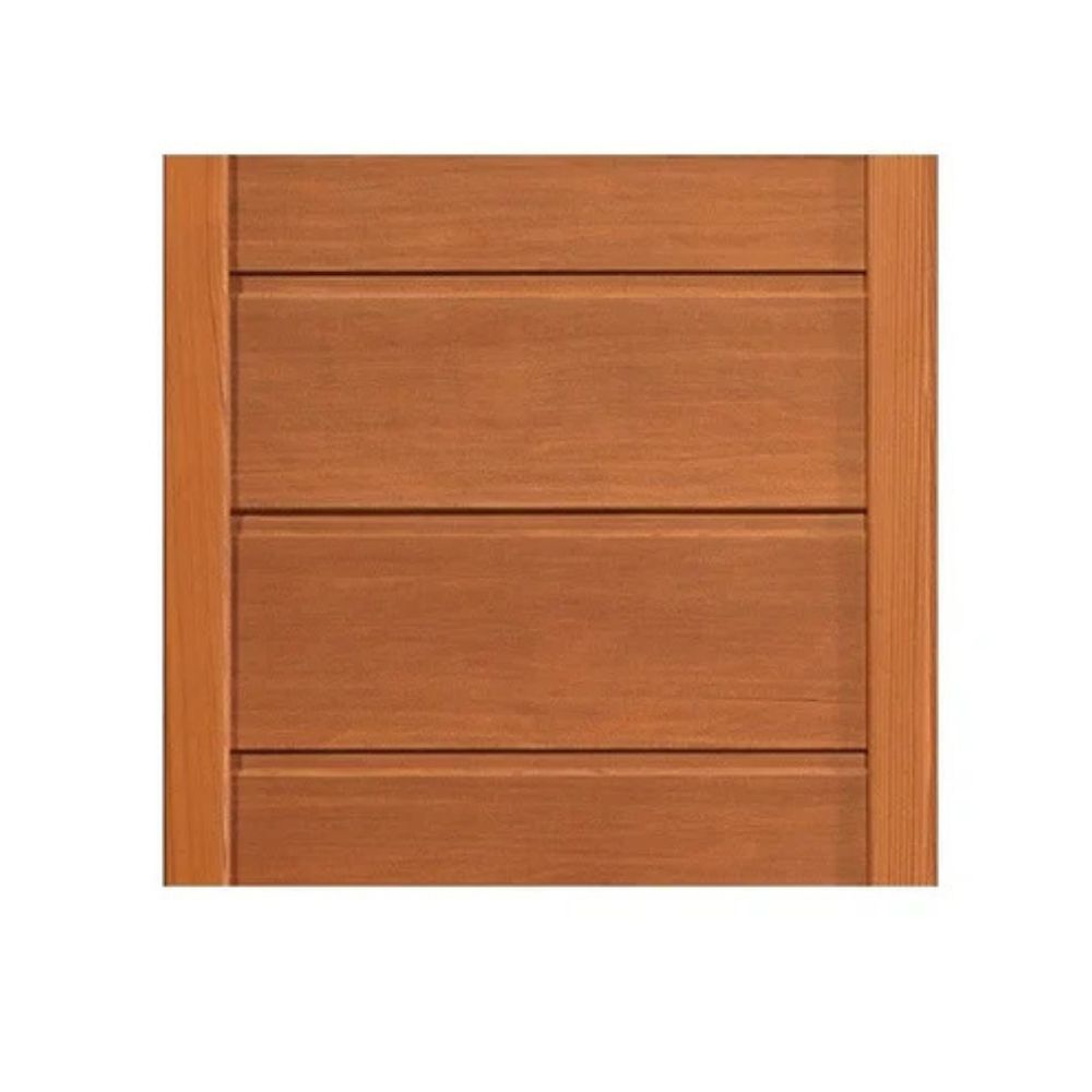 Wooden panel with horizontal slats on a white background