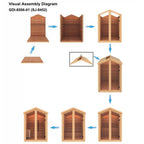 Golden Designs Savonlinna 3-Person Traditional Outdoor Sauna (Cedar)