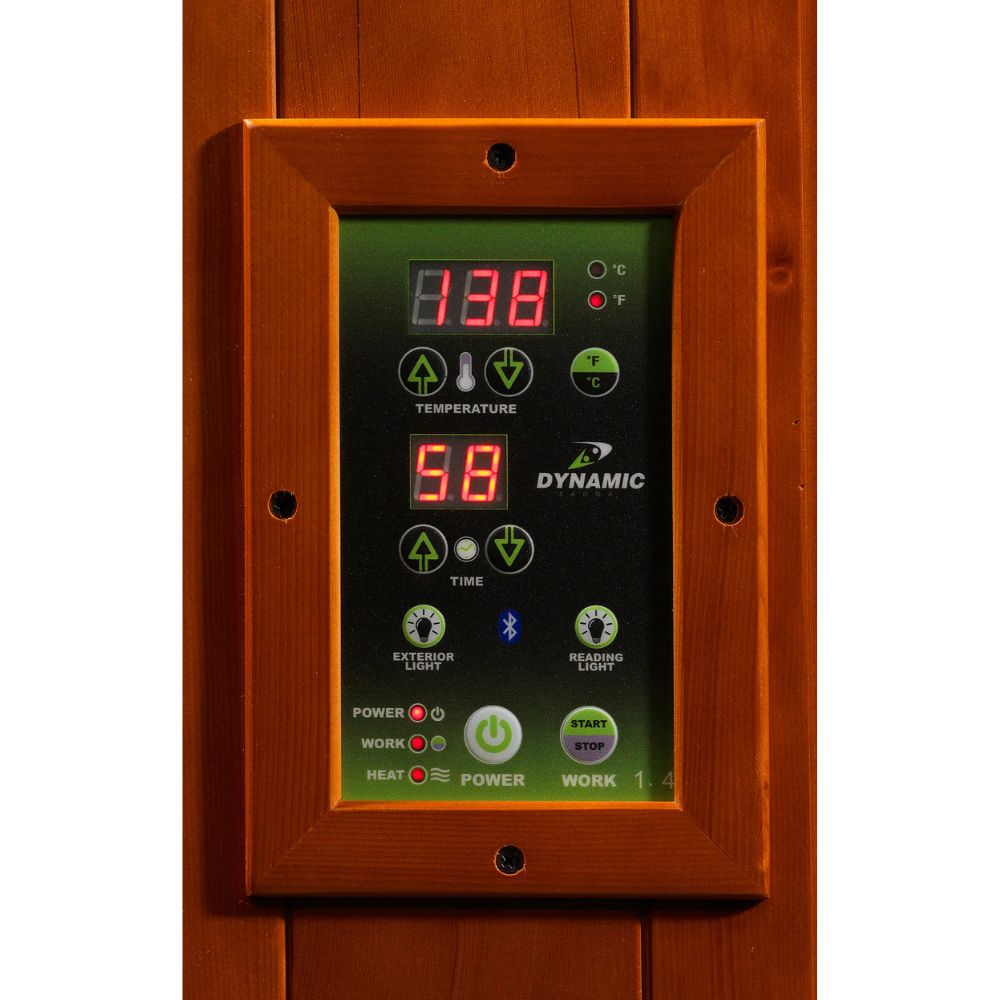 Dynamic Avila 1-2-person Low EMF FAR Indoor Infrared Sauna Digital Control