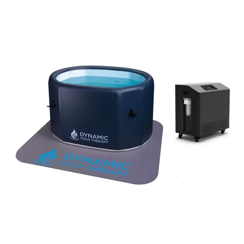 Cold therapy device with 'Dynamic Cold Therapy' branding on a white background