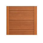 Wooden panel with horizontal slats on a white background