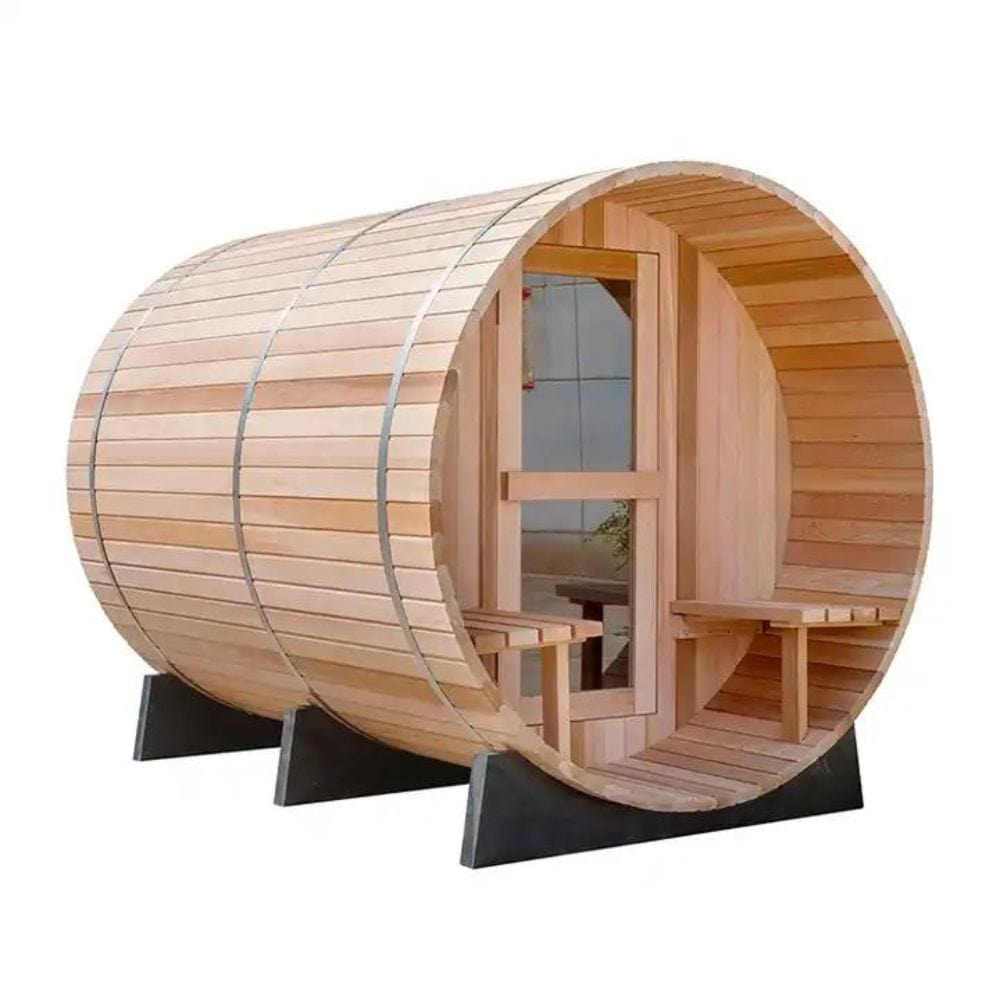 Red Cedar Traditional Outdoor Barrel Sauna