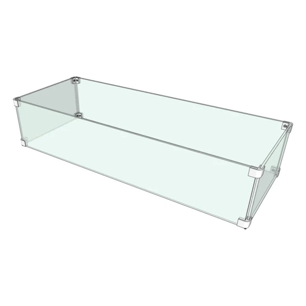 A clear acrylic or glass display case with a rectangular shape and transparent walls, shown on a plain white background.
