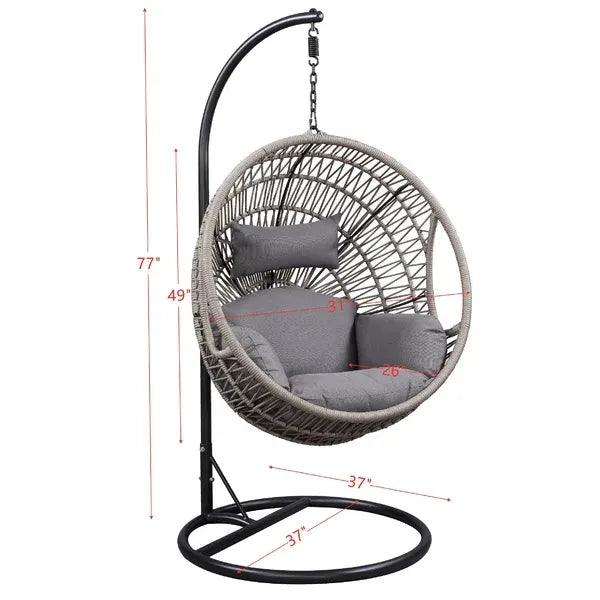 Gray Swing Chair w/ Steel Frame